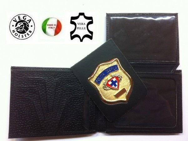 Portafoglio Portadocumenti con Placca Estraibile Polizia Zoofila Vega Holster Italia Art. 1WG37