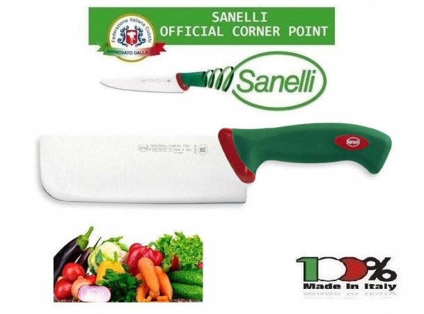 Linea Premana Professional Knife Coltello Nakiri cm 18 Sanelli Italia Cuoco Chef  Art. 383618