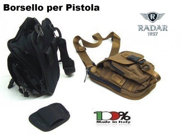 Monospalla Marsupio Borsa Borsello con Fondina Trasporto Armi Per Polizia Carabinieri G.di F. Guardie Giurate GPG IPS  Radar 1957 Italia Art. 5115-2801