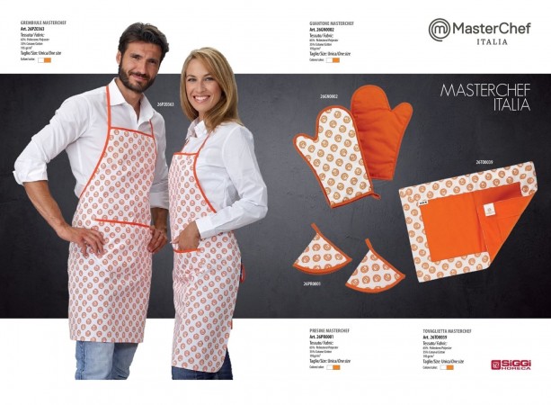 Grembiule  Kitchenkit Presine Tovagliette MasterChef Italia Originali Siggi Art.MASTERCHEF