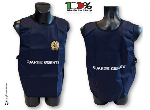 Corpetto Gilet Fratino Gabardine Blu Con RICAMO GPG IPS Guardia Particolare Giurate Guardie Giurate Repubblica  Art. AP4-REP