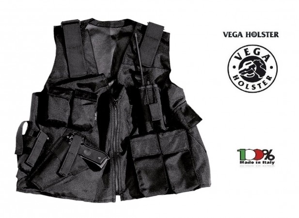 Gilet Militare Sicurezza Esercito Tattico in Cordura Vega Holster Italia Vigilanza GPG IPS Art. 2ET00