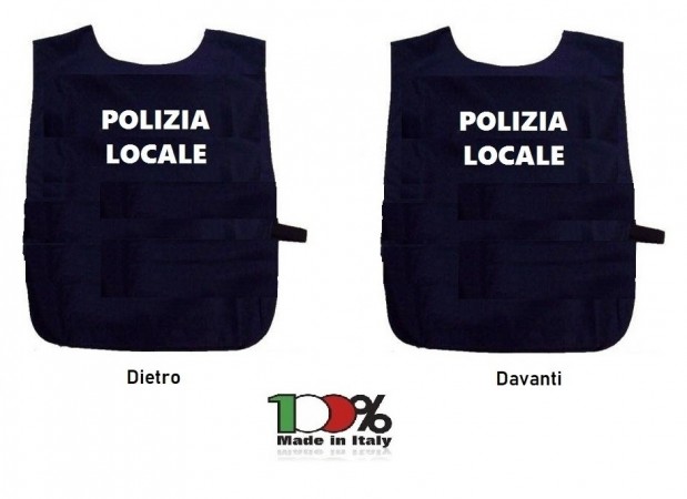 Pettorina - Corpetto - Fratino - Gilet - BLU  Polizia Locale Vega Holster Italia Art. AP4PL