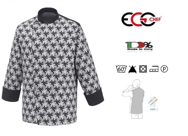 Giacca Cuoco Chef Black Confort Air GEKO Ego Chef Art. 2027132A