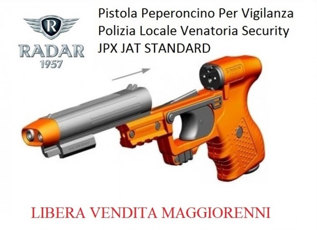 Pistola Peperoncino Autodifesa per Vigilanza Security Polizia Locale Piexon JPX JET STANDARD Radar 1957 LIBERA VENDITA Art. 8200-0009