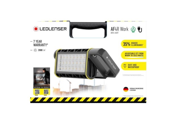 Faro Professionale 2000 Lumen con Valigia Led Lenser  AF4R per Interventi Soccorso Croce Rossa Italiana CRI Protezione Civile 118 Vigili del Fuoco Art. 502910
