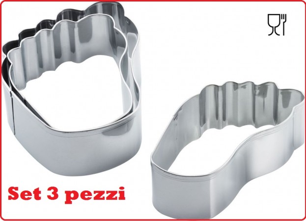 Formine in Accaio Per Dolci Professionale 3 pezzi Westmark Art.WE 3138
