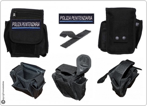 Borsetto Tasca Multiuso per Cinturone Cordura MHF Nero Blak  Polizia Penitenziaria Art.30745A-PP