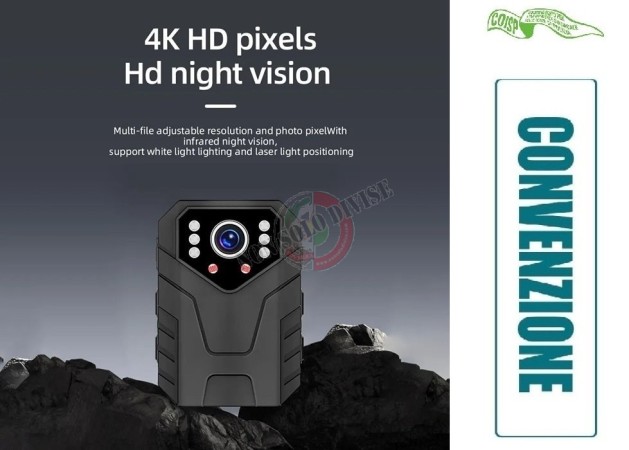 Mini Telecamera Professionale per Divisa Full HD 1080P Touch screen IPS da 2 Pollici Visione Notturna Videoregistratore Guardie Giurate GPG IPS Carabinieri Polizia Mini Cam Art. 736475091009-COISP