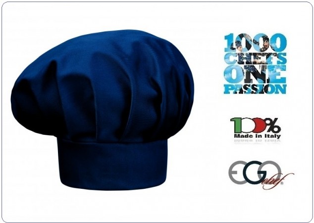 Cappello Cuoco chef Unisex Blu Nevy Chef Ego Chef Italia Art.7000006C