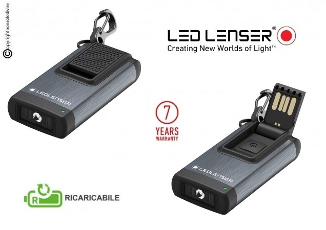 Torcia Portachiavi Led Lenser K4R 120 lm Professionale Idea Regalo Polizia Vigilanza Carabinieri Led Lenser Art. 502574