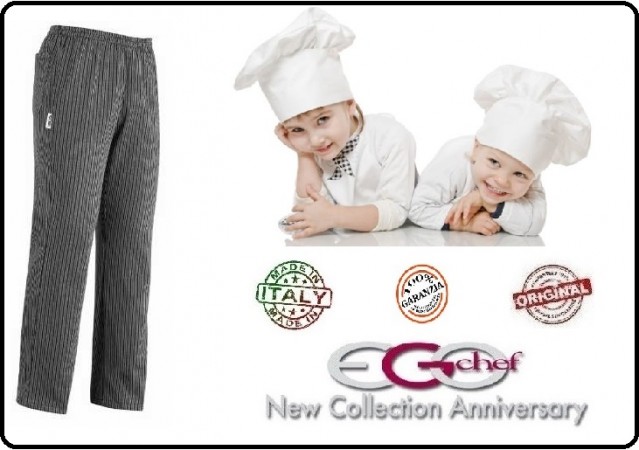 Pantalone Culisse Bambina Bambino  Cuoco Chef Ego Chef Baby Lord Kid  Art.203060