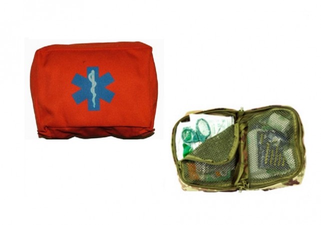 Kit Medico di Primo Soccorso Kit First Aid 3 Arancio Esercito Marina Aeronautica Emergenza Art. 01421