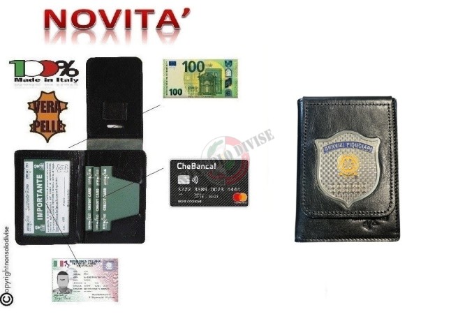 Portafoglio Portadocumenti Nero Ascot Placca Fissa SERVIZI FIDUCIARI Art. REP-FIDUCIARI