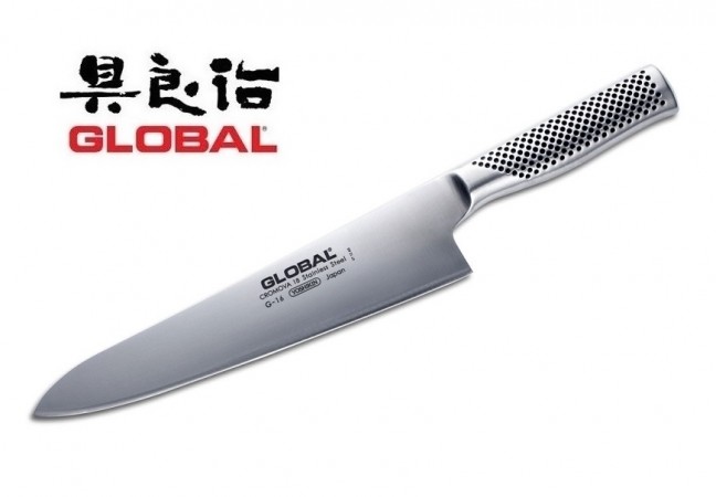 Coltello Forgiato Professionale Cuoco Chef Trinciante cm24 Global G16 Art. G-16