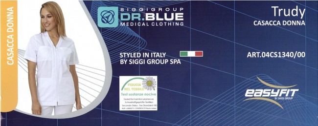 Casacca Donna Medicale Elasticizzata Easyfit Trudy  Dr.Blue Siggi Group Italia Art.04CS1340-00