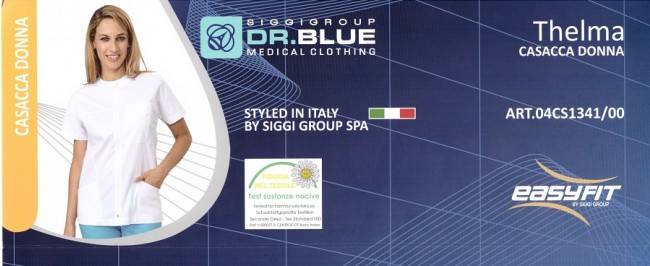 Casacca Donna Medicale Elasticizzata Easyfit Thelma Dr.Blue Siggi Group Italia Art.04CS1341/00