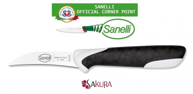 Linea Sakura Professional Knife Coltello Verdura Spelucchino cm 7 Sanelli Italia Cuoco Chef Art. 331507
