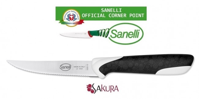 Linea Sakura Professional Knife Coltello Costata cm 12 Sanelli Italia Cuoco Chef Art. 332512