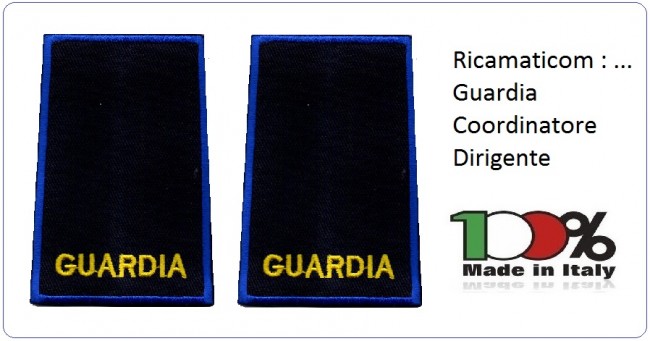 Tubolari Ricamati Bordo Azzurro GPG VOLONTARI GUARDIA - COORDINATORE - DIRIGENTE Art.GPG-AGRI