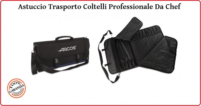 Astuccio Custodia Borsa Portacoltelli Porta Coltelli Professionale Arcos Chef's Knife Roll Cuochi Chef Pasticceri Art.ARCOS.