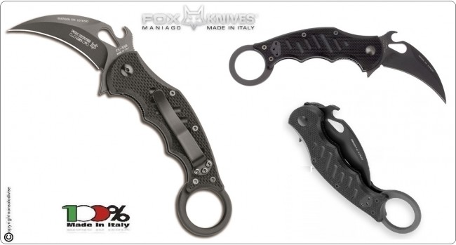 Coltello serramanico Combattimento FOX Knives Folding Karambit FX-599  G10 ORIGINALE  Art. FX-599