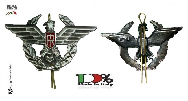 Fregio Basco Metallo Militare Generale Argento  Esercito Italiano Carabinieri Guardia di Finanza Art. NSD-F-33