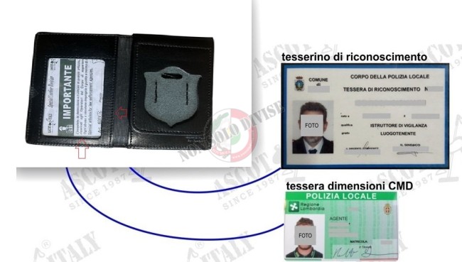 Portafoglio Portadocumenti Pelle Doppia Tasca Nuovo Senza Placca Neutro Ascot  Art. 600V-TC-PS-GG