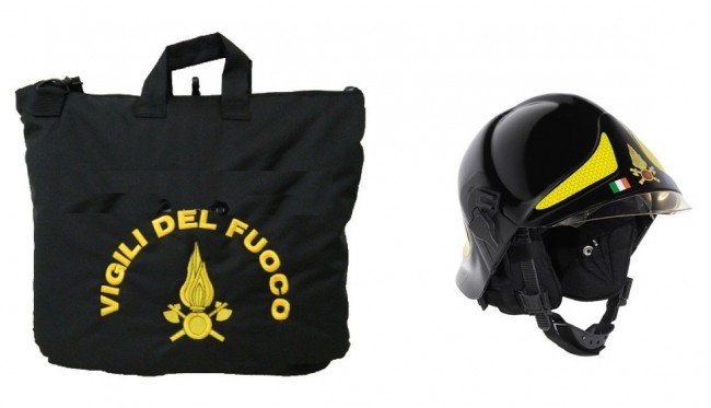 Borsa Sacca Zaino Portacasco Porta Casco Helmtasche Helmet Laptop Bag con Logo Vigili Del Fuoco Art. BAG-VVFF