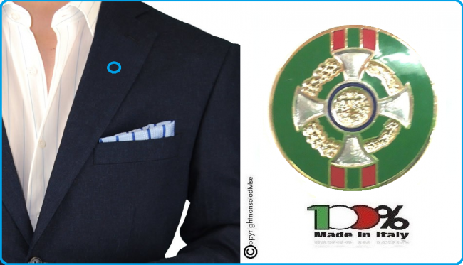 Pins Spilla da Bavero Giacca Cavaliere Ufficiale Della Repubblica Italiana cm 1.20 Art.09624