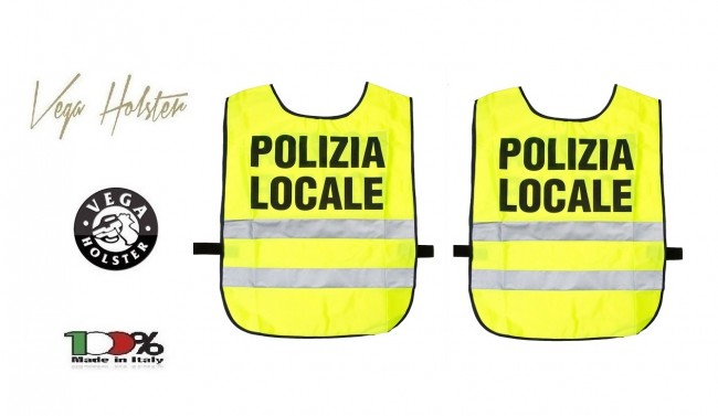 Corpetto Gilet Fratino ad Alta Visibilità POLIZIA LOCALE VENDITA RISERVATA Vega Holster Italia  Art. 4AV11