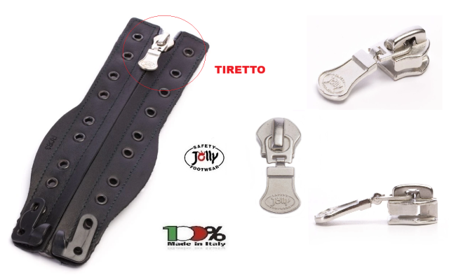Tiretto per Zipper Cerniere Tiretto di Ricambio Per Anfibi Vigili Del Fuoco Jolly Originali 9065/GA - 9081/GA - 9052/A SOLO TIRETTO Art. 1CURJ