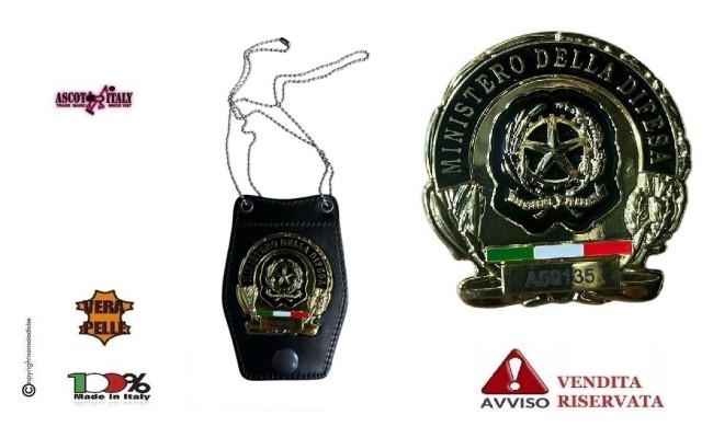 Porta Placca Doppio Uso Collo - Cintura Ministero Della Difesa ESERCITO MARINA AERONAUTICA VENDITA RISERVATA  Originale Ascot Italia Art. 361-AS51