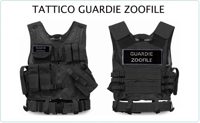 Tactical Vest Gilet Tattico Modulare Corpetto Tattico Mil-Tec Nero GUARDIE ZOOFILE  Art. 10720002-ZO