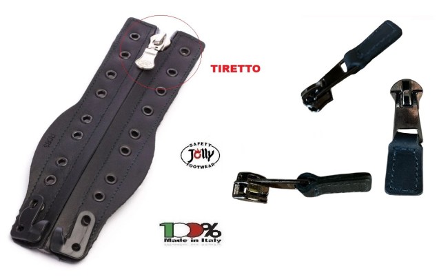 Tiretto per Zipper Cerniere Tiretto di Ricambio Per Anfibi Vigili Del Fuoco Jolly Originali 9065/GA - 9081/GA - 9052/A SOLO TIRETTO Art. 1CURP