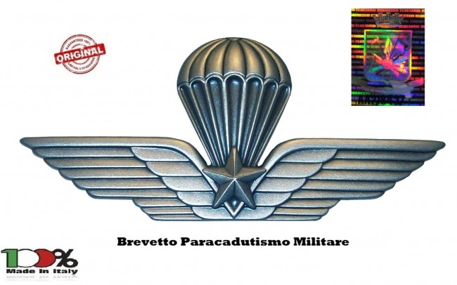Spilla Brevetto Giacca Paracadutista Militare Prodotto Ufficiale Italiano Art. NSD-PARM