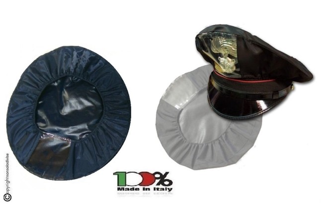 Copri Berretto  Copriberretto Tesa Ordinanza Anti Pioggia Antipioggia Con Finestrella Blu Per Tesa Polizia Vigilanza Polizia Locale GPG IPS Guardie giurate Art.RADAR-1