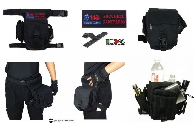 Hip Bag Marsupio Borsello Cosciale Con Ricamo 118 Soccorso Sanitario MFH  Art. 30701A-118