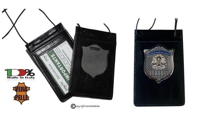 Porta Placca Portaplacca da Collo Placca Fissa Messo Notificatore Ascot Italia Art. 602-MESSO