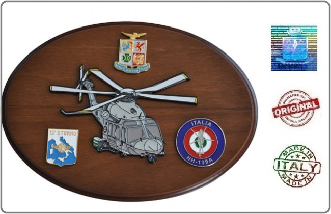 Crest Araldico Aerei HH-139A Aeronautica Militare Italiana cm 22,5 X 17,5 Art.AM0317