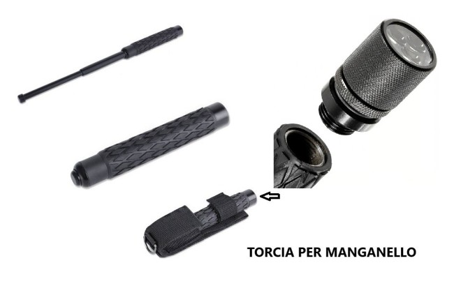 Torcia Led per Baton Mimetizza il Tuo Manganello in Torcia MFH Art. 26601