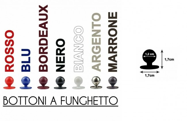 Bottone Bottoni Funghetto per Giacca Cuoco Chef Confezione 12 Pezzi Ego Chef Art. BOTT-12