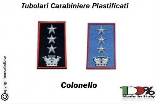 Tubolari Carabinieri Estivi - Invernali Colonello Art. CC-T26