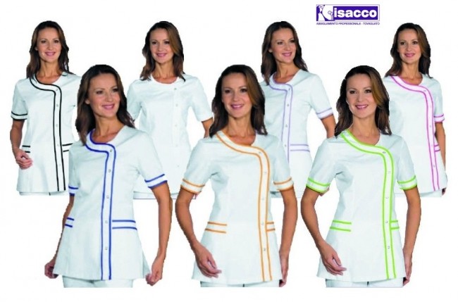 Casacca Camice Professionale Brasilia Vari Colori Isacco Personalizzabile con il Nome Art. 005800