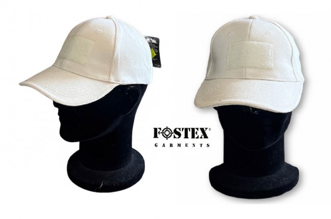 Cappello Baseball Cap Contractor Fostex Bianco Sporco con Predisposizione Strip Frontale Art. 215167X