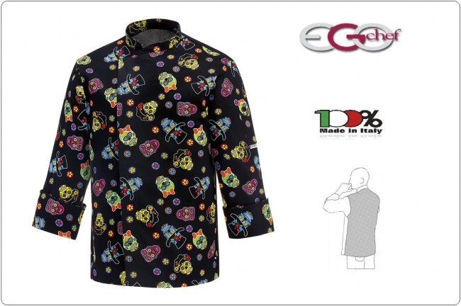 Giacca Cuoco Chef Black Confort Mexico Air  Ego Chef Ravazzolo Art.2029148A