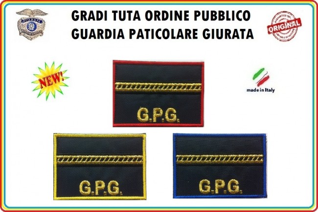 Gradi Velcro per Polo e Tuta OP GPG GPGIPS Sicurezza Maresciallo New Art.GPG-G8
