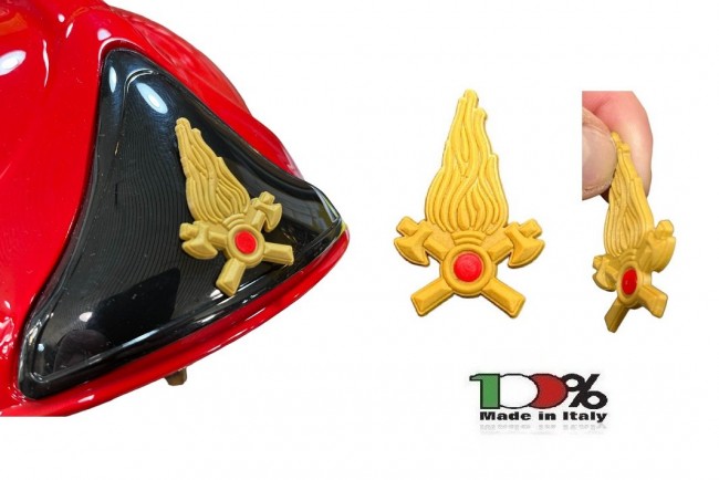 Toppa Patch Gommata 3D PVC Stemma da Casco Sicor Vigili Del Fuoco VVFF NEW Art. PVC-28