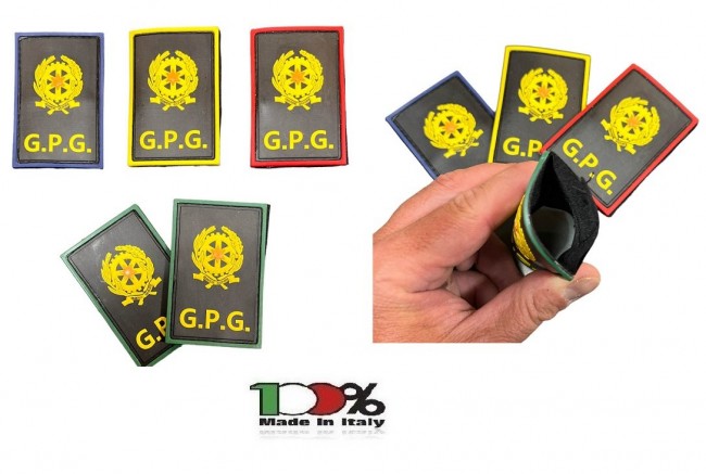 Tubolari PVC3D Bordo Verde Rosso Giallo Blu  GPG REPUBBLICA® Guardie Giurate Guardia Particolare Giurata Art. GPG-REP-PVC3D