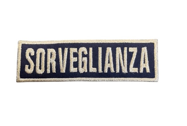 Patch Toppa Ricamata Sorveglianza con Velcro Art. NSD-SOR